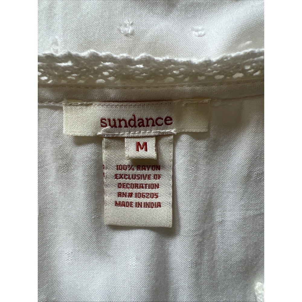 Sundance White Crochet Lace‎ Top Cottagecore Peasant Boho Fairy Ethereal Pure - Picture 5 of 7